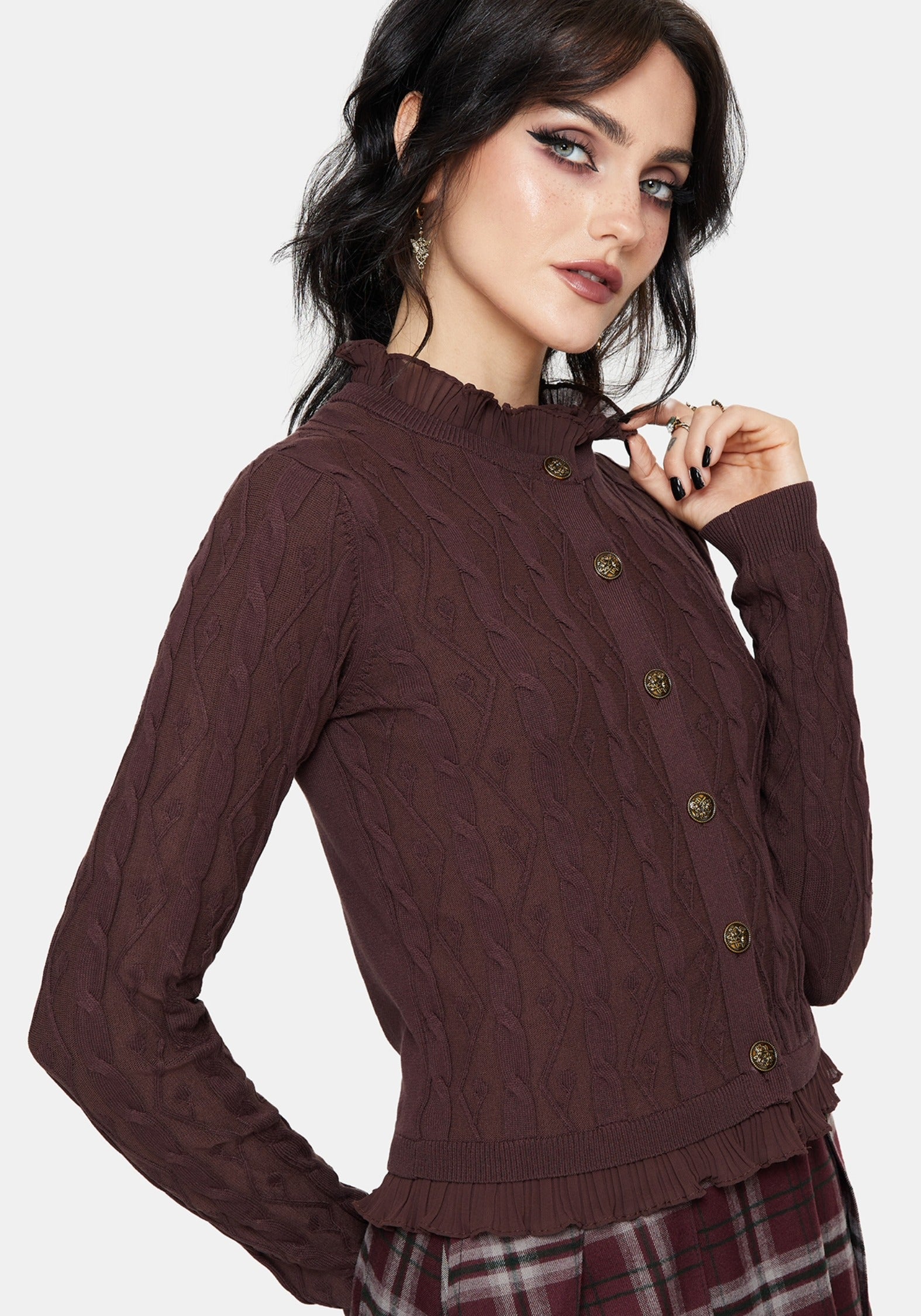 KN2294-S_ASHENCOTTONVINERUFFLELONGSLEEVECABLEKNITCARDIGAN_1CROP